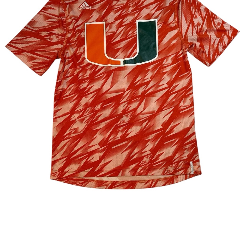 Men’s Adidas Miami Hurricanes Sideline Shock Energy Shirt Size S